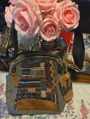 Boho Multicolor Patterned Crossbody Bag - Casual Men’s Shoulder Bag